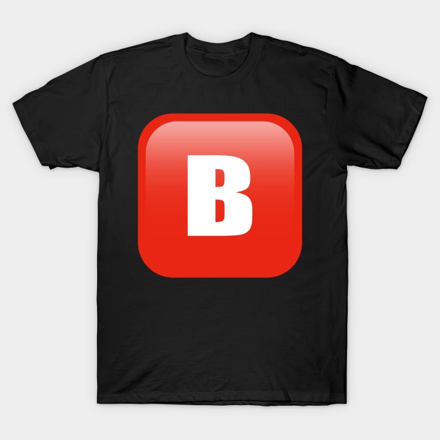 B BUTTON EMOJI T-Shirt by FOGSJ